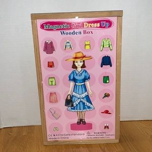 Magnetic Girl Dress Up Wooden Box
